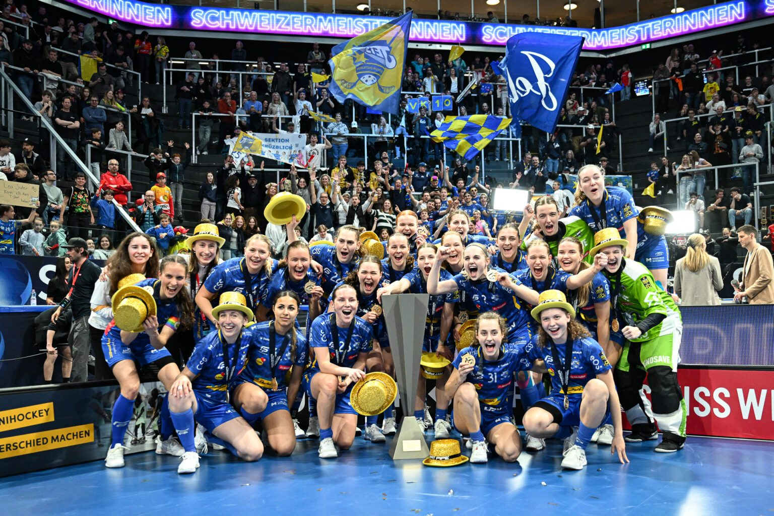 Meisterfoto nach dem 9:20 gegen Zug United im Superfinal.